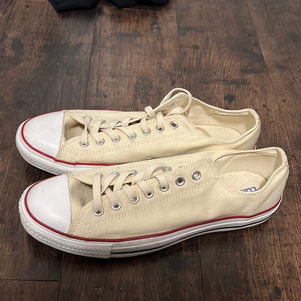 Mens Off White Cream Converse All Stars 11.5